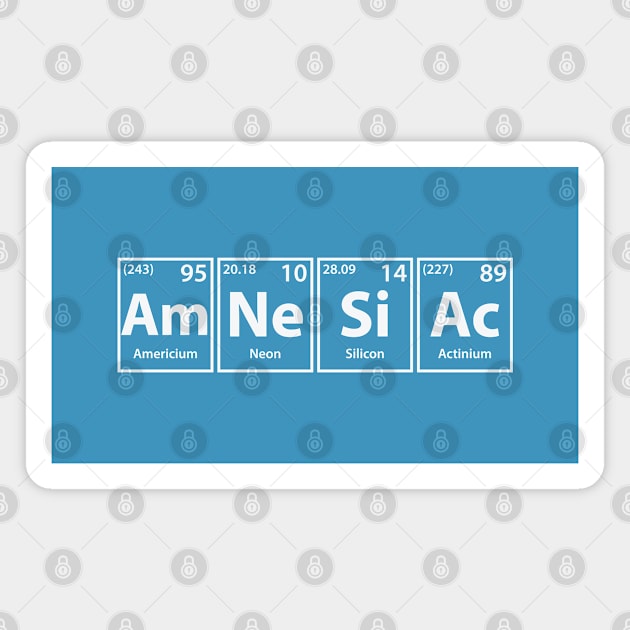 Amnesiac (Am-Ne-Si-Ac) Periodic Elements Spelling Magnet by cerebrands